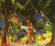 Man Reading in a Park August Macke